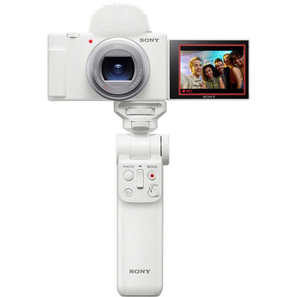 SONY 索尼 Vlog 拍摄数码相机 VLOGCAM ZV-1M2G 拍摄手柄套装 白色