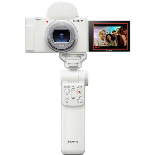 SONY 索尼 Vlog 拍摄数码相机 VLOGCAM ZV-1M2G 拍摄手柄套装 白色