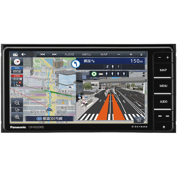 松下 Strada CN-HE02WD 内置单波段调谐器和高清 HD LCD 导航系统