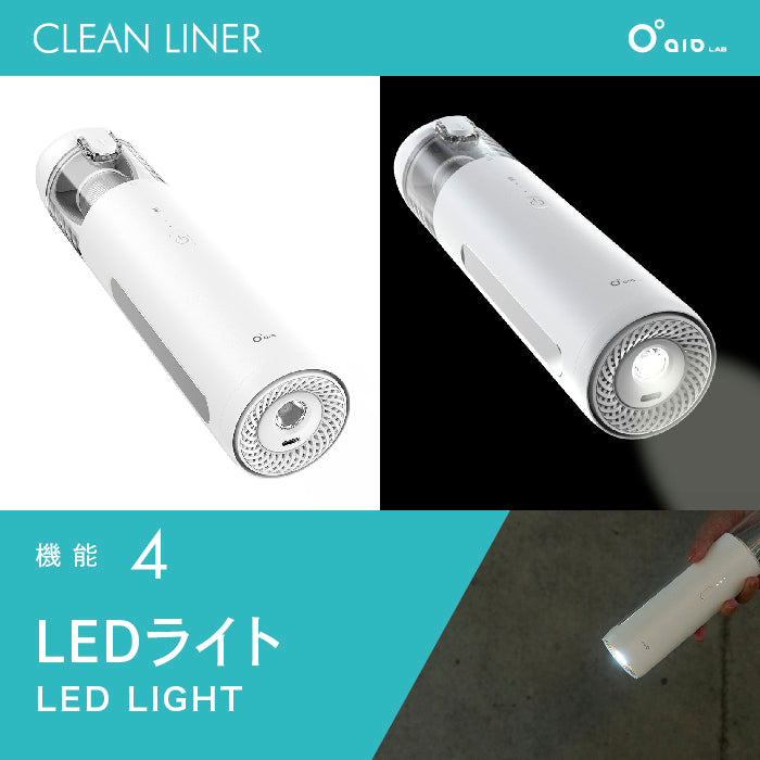 aioLAB Clean Liner Handheld Type Vacuum Cleaner Cordless Powerful Blower LED Light Lightweight Air Pump HEPA Filter USB Charging Type-C Handheld Cleaner SHOKAI