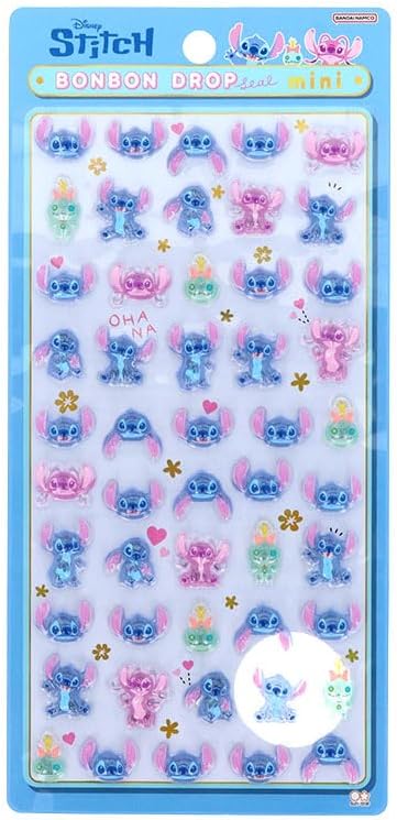 ボンボンドロップシールミニ スティッチ ディズニー[S8815011