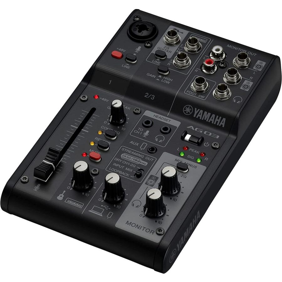YAMAHA ヤマハ ライブストリーミング ミキサー AG03MK2 ブラック