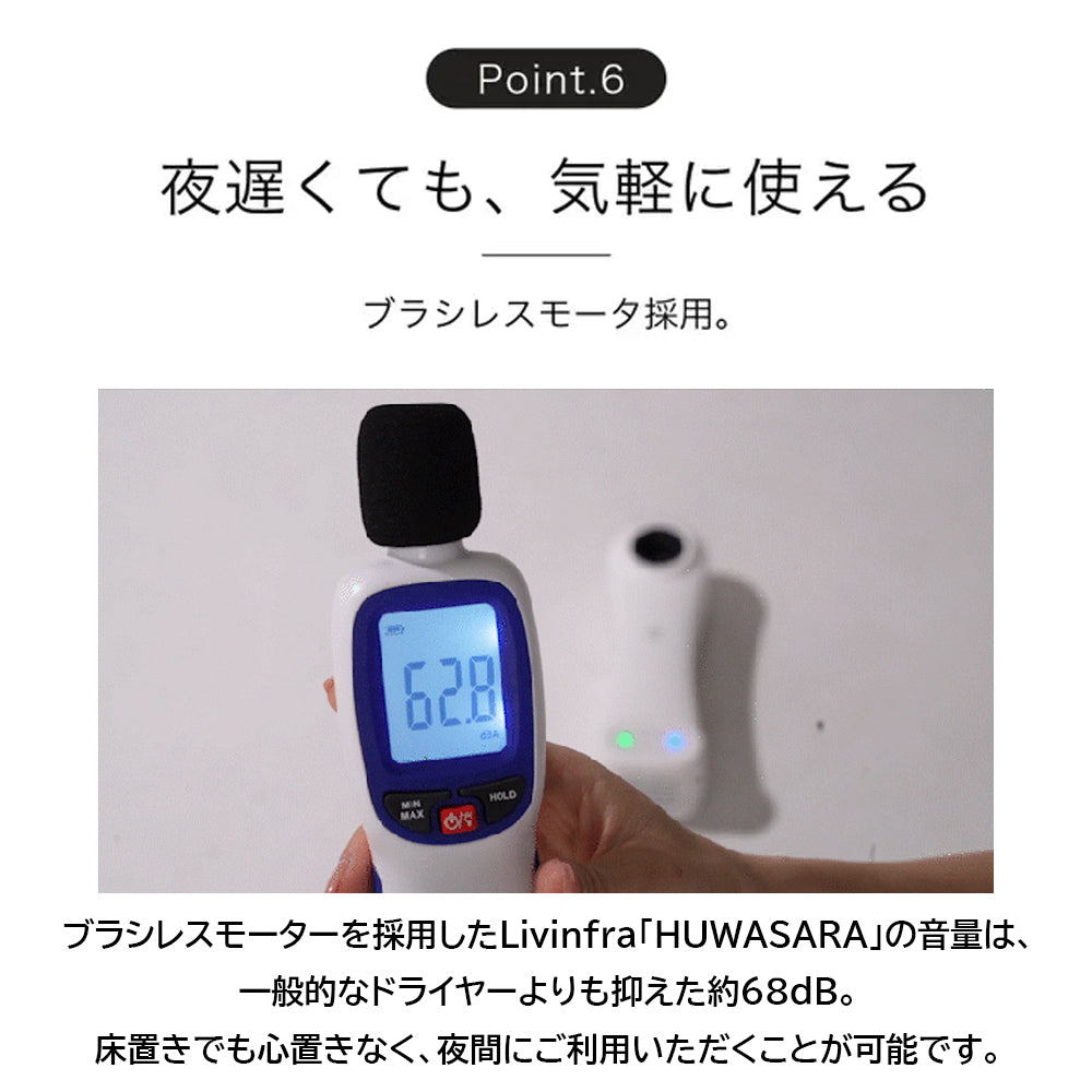 Livinfla HUWASARA コンパクト ボディドライヤー SHOKAI