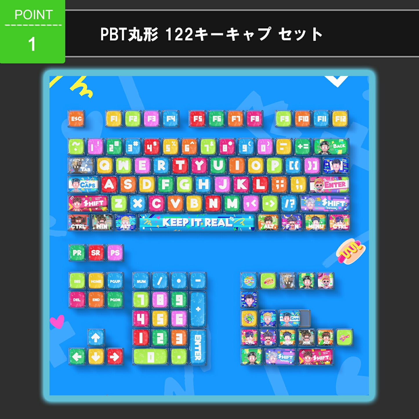 CREATIVE UNIVERSE RAPPER キーキャップ 122鍵 TRD