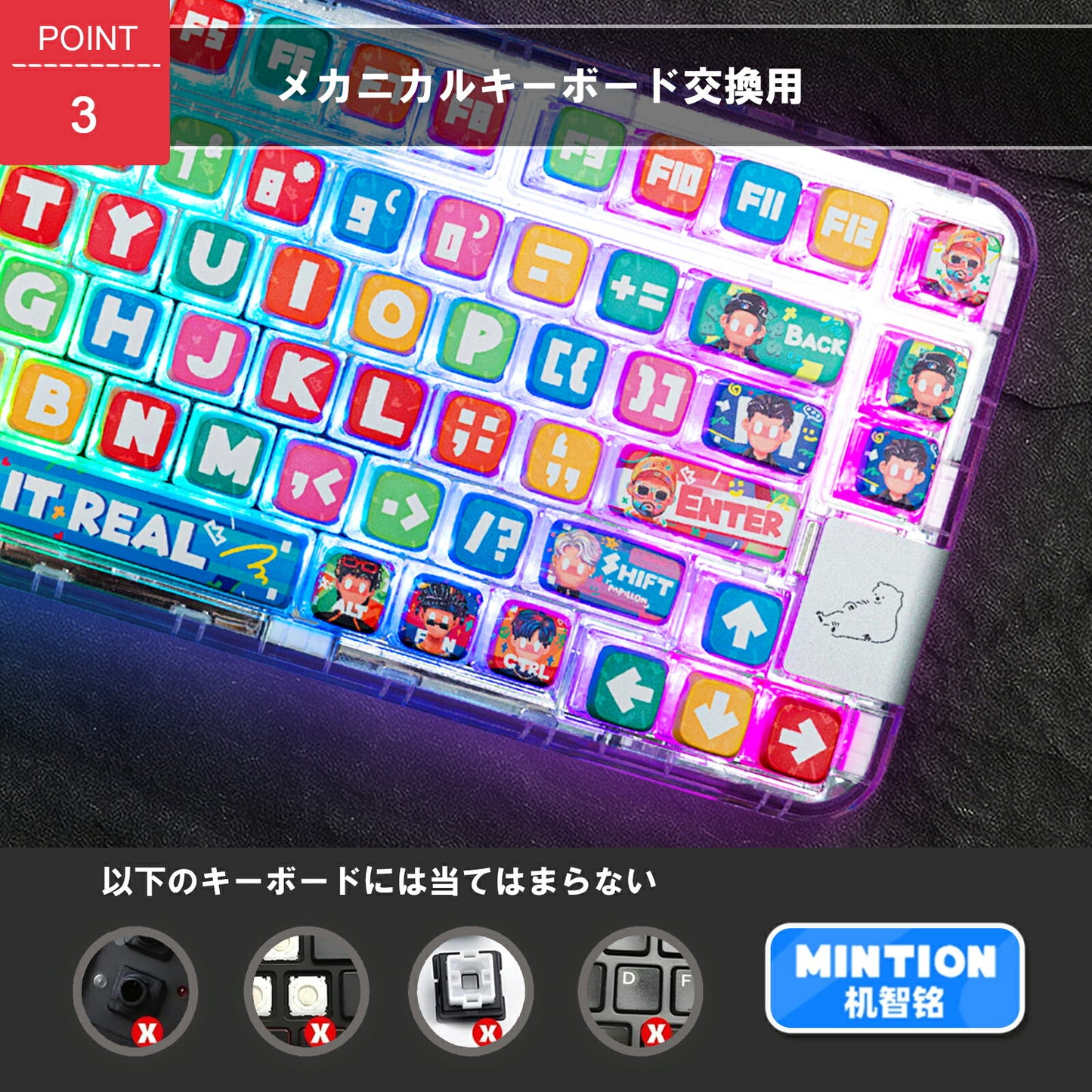 CREATIVE UNIVERSE RAPPER キーキャップ 122鍵 TRD