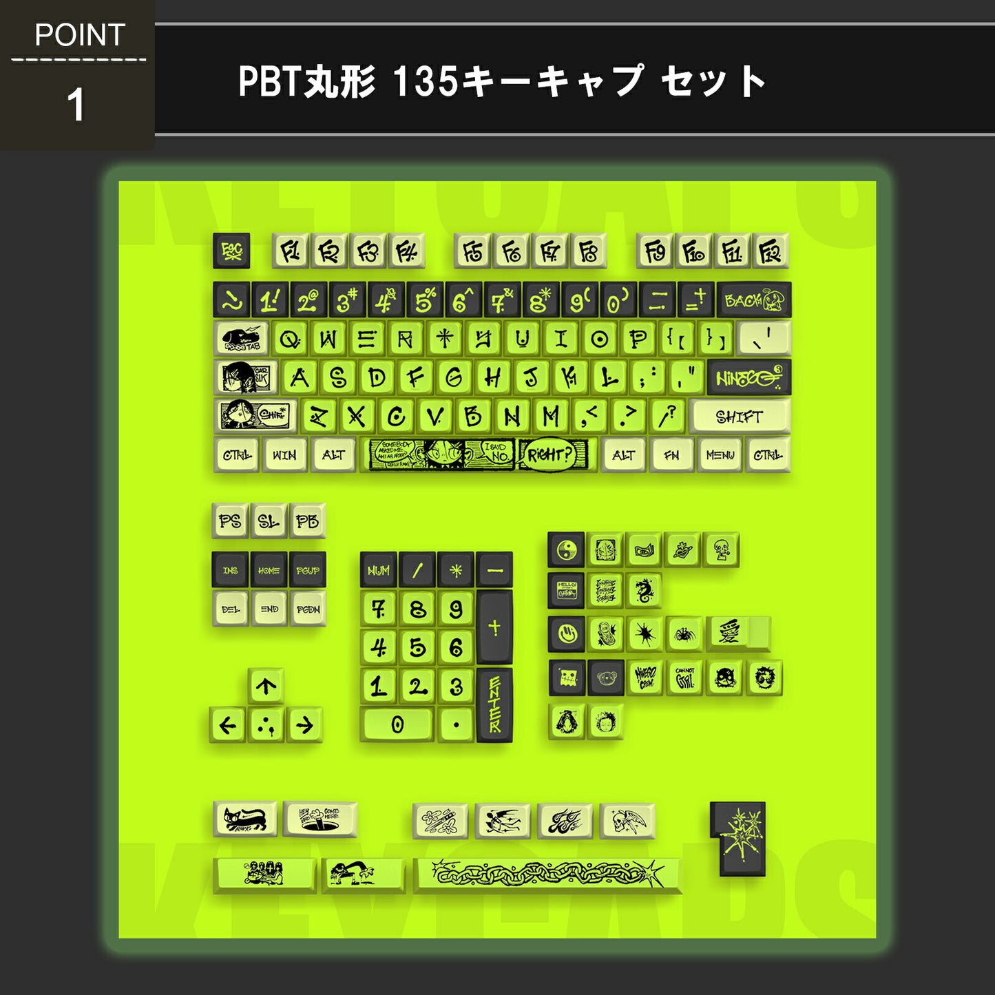CREATIVE UNIVERS 135 Key Keycap Gaming Keycap PBT Sublimation Printing for Mechanical Keyboard Original Theme English Layout TRD
