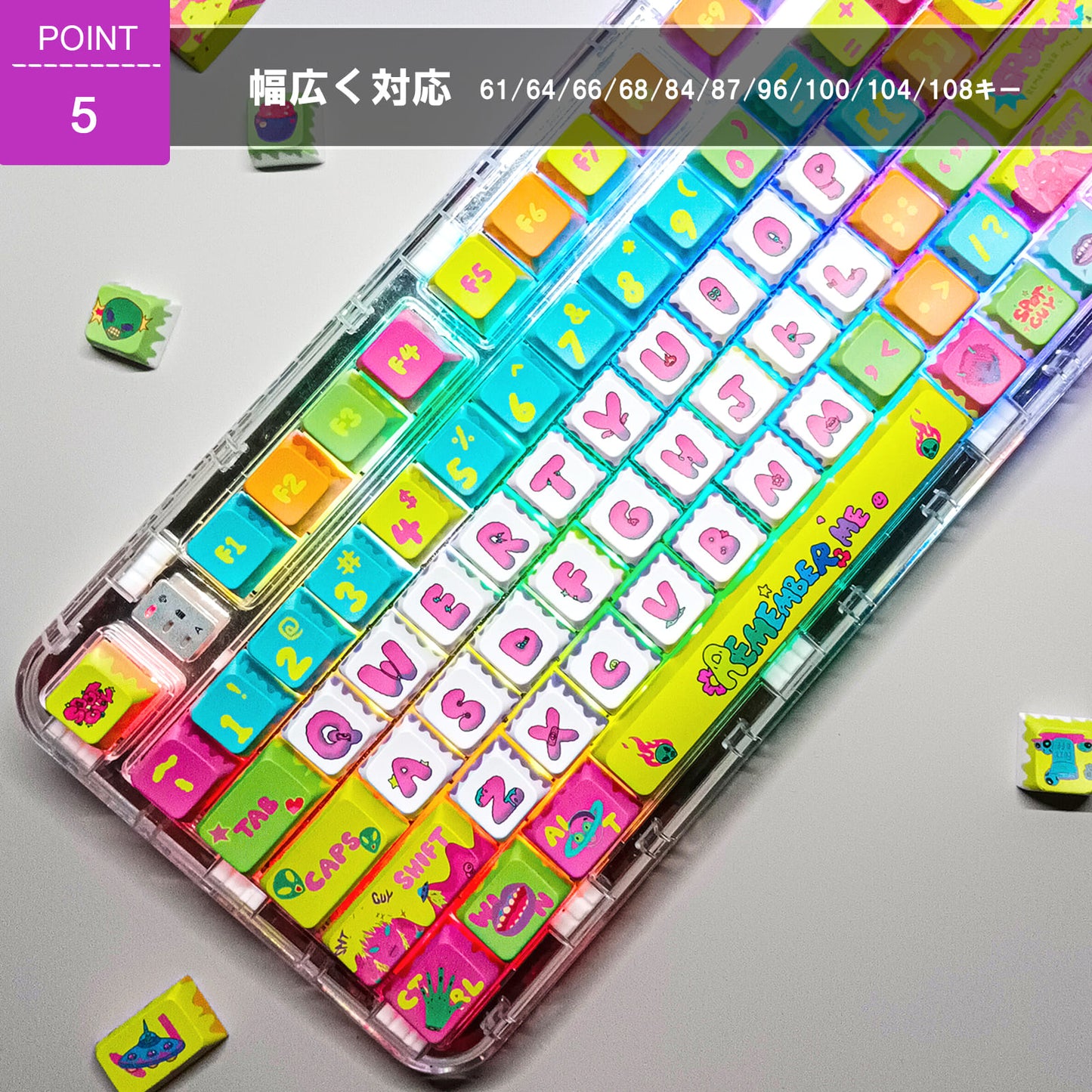 CREATIVE UNIVERS 136 Key Keycap Gaming Keycap PBT Sublimation Printing for Mechanical Keyboard Original Theme English Layout TRD