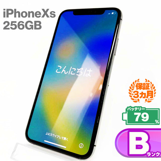 Used B rank iPhone Xs 256GB Space Gray Battery max capacity 79% Docomo SIM lock 