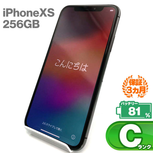 Used C rank iPhone Xs 256GB Space Gray Battery maximum capacity 81% SIM unlocked SIM free 