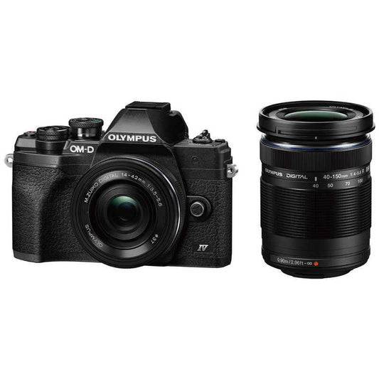 奥林巴斯无反光镜数码相机 OM-D E-M10 Mark IV EZ 双倍变焦套件 [黑色] 