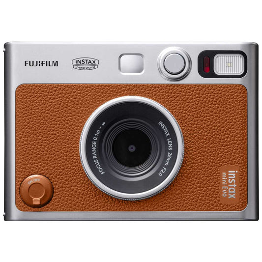 FUJIFILM フジフイルム ハイブリッドインスタントカメラ instax mini Evo チェキ Type-C対応 ブラウン