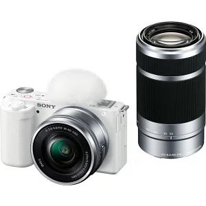 SONY 索尼可换镜头微单相机 VLOGCAM ZV-E10Y 双倍变焦镜头套装 [白色]