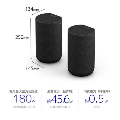 SONY Sony Rear Speaker Compatible with HT-A7000 Home Theater SA-RS5 Black 