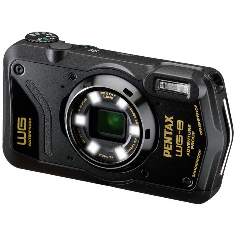 PENTAX WG-8 [黑色] 小型数码相机 [防水 + 防尘 + 防震]