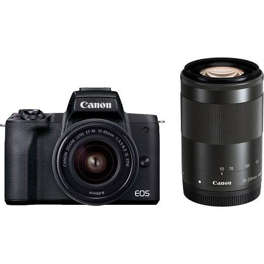 CANON キヤノン デジタル一眼 カメラ EOS Kiss M2 ダブルズームキット [ブラック]