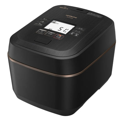 HITACHI Pressure Steam IH Rice Cooker Boiling Iron Pot Steamless Fluffy Gozen RZ-W100EM 5.5 cup capacity Jet black