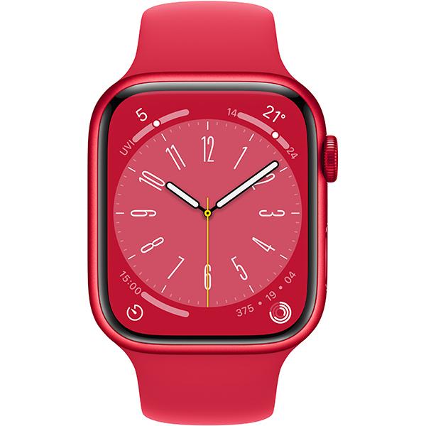 Apple Watch アップル ウェアラブル スマート ウォッチ Series 8 GPSモデル 45mm MNP43J/A [(PRODUCT)REDスポーツバンド]