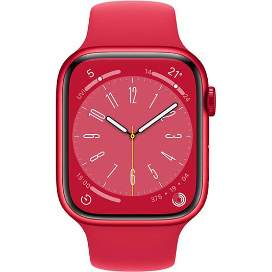 Apple Watch アップル ウェアラブル スマート ウォッチ Series 8 GPSモデル 45mm MNP43J/A [(PRODUCT)REDスポーツバンド]