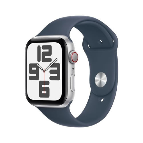 Apple watch SE 第2世代 GPS+Cellularモデル 44mm MRHJ3J/A シルバー/ストームブルースポーツバンド M/L