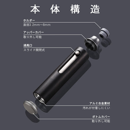 KURKE Portable Cigarette Holder, Ebony, Portable Ashtray, Cigarette Case, Integrated Butt Disposal, Exclusively Sold in Japan, Patented Overseas