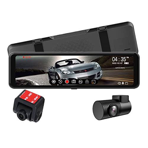 MAXWIN 10.88-inch digital mirror dashcam with front and rear recording MDR-C012B Separate front camera dashcam
