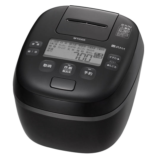 TIGER Rice Cooker 5.5 cups, Pressure IH, Goahohi-taki JPI-X100-KX [Fog Black]