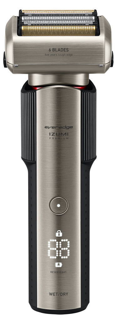 IZUMI Men's Shaver everedge IZF-E863R-S [Silver] Rechargeable [6 blades / AC100V-240V]