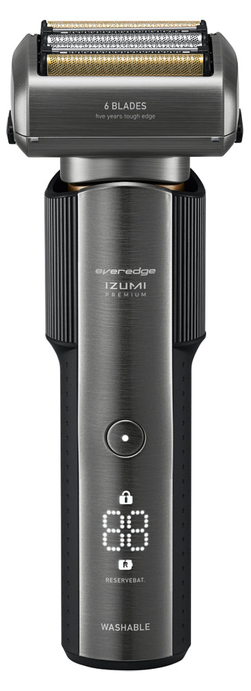 IZUMI Men's Shaver everedge IZF-E863W-K [Black Nickel] 6 Blades AC100V-240V