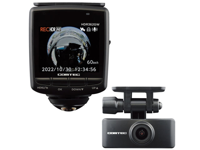 COMTEC Comtec Drive Recorder 360° Camera + Rear Camera HDR362GW