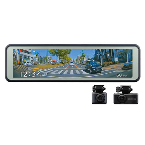 コムテック COMTEC ミラー型ドライブレコーダー ZDR048 前後2カメラ 200万画素 FullHD