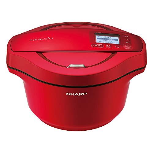 SHARP Electric Pot Waterless Automatic Cooking Healsio Hot Cook KN-HW24E-R [Red] 