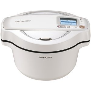 Sharp KN-HW16F-W Waterless Automatic Cooking Pot HEALSIO Hot Cook 1.6L White