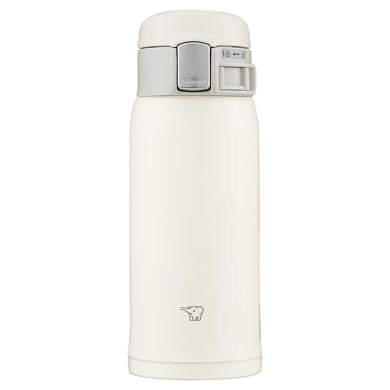 ZOJIRUSHI Stainless Steel Water Bottle, 360mL, SM-SF36-WM, Pale White