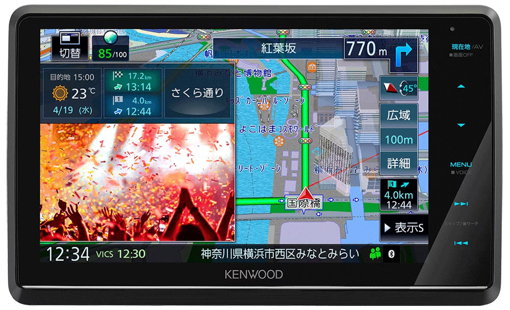 KENWOOD ケンウッド 彩速ナビ カーナビ 8V型フローティングモデル MDV-S810F