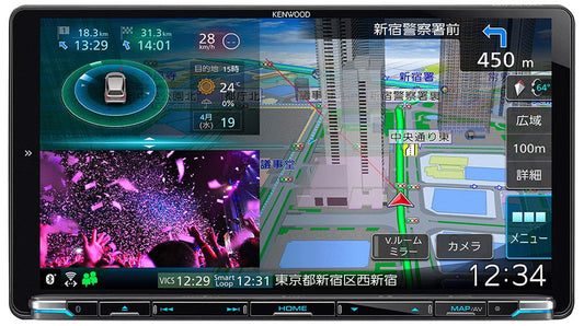 KENWOOD (ケンウッド) 彩速ナビ MDV-M910HDL ９V型モデル 地上デジタルTVチューナー/Bluetooth内蔵