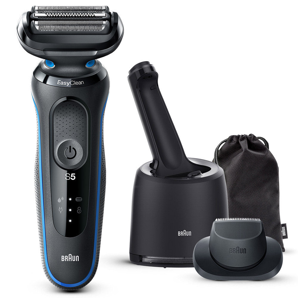 BRAUN Series 5 Men's Shaver 51-B7200cc-V [Blue] [Electric shaver/3 blades/with automatic cleaner]