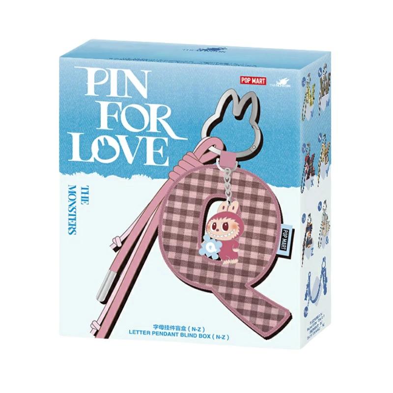 Labubu POP MART THE MONSTER PIN FOR LOVE Series Alphabet Pendant