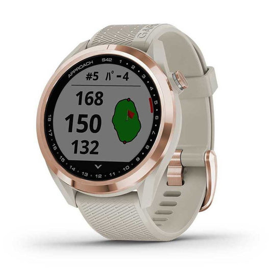 GARMIN ガーミン 腕時計 スマートウォッチ ゴルフ GPS ウェアラブル Approach S42 [Light Sand/Rose Gold]