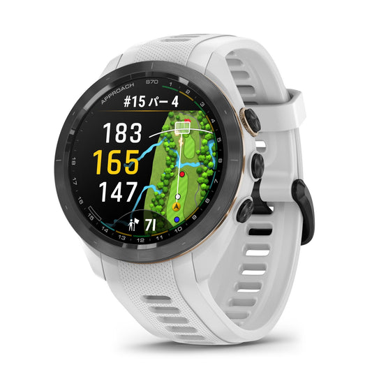 GARMIN Approach S70 42mm White ゴルフウォッチ GPSマップ Suica対応 バーチャルキャディ