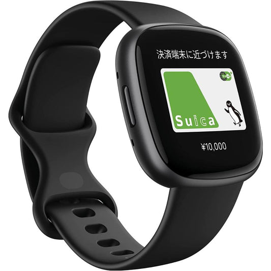 Fitbit フィットビット スマートウォッチ ウェアラブル Versa 4 [ブラック/グラファイトアルミニウム]