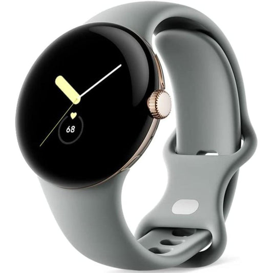 Google グーグル スマートウォッチ ウェアラブル Pixel Watch [Champagne Gold ステンレス ケース/Hazel アクティブ バンド]