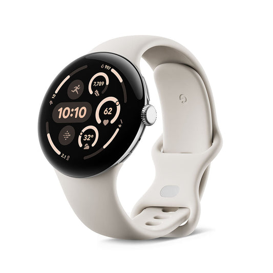 Google Pixel Watch 3 45mm [Polished Silver アルミケース/Porcelain アクティブ バンド]