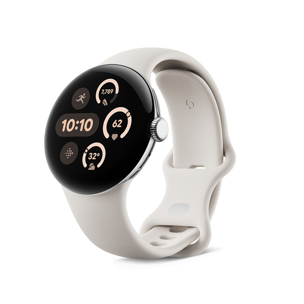 Google Pixel Watch 3 41mm [Polished Silver アルミケース/Porcelain アクティブ バンド]