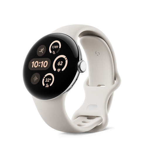 Google Pixel Watch 3 41mm [Polished Silver アルミケース/Porcelain アクティブ バンド]