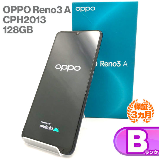 Used B rank OPPO Reno3 A CPH2013 128GB Black SIM unlocked SIM free Android 