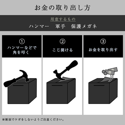 開かない貯金箱 S/M/Lサイズ TRD