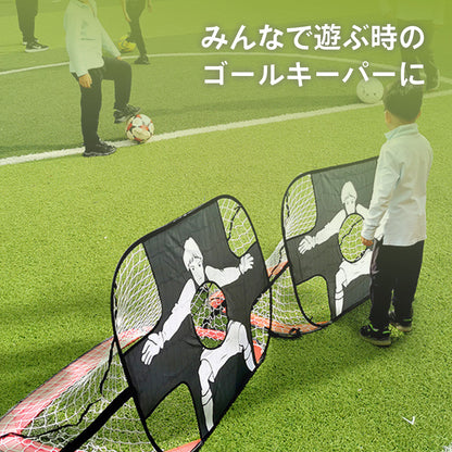 Soccer Goal Net for Indoors, Outdoors, Kids, Home Use, Practice Equipment, Foldable, 2-Way, One-Touch Assembly, Training, Futsal, Shooting Practice, Portable, TRD