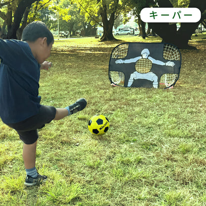 Soccer Goal Net for Indoors, Outdoors, Kids, Home Use, Practice Equipment, Foldable, 2-Way, One-Touch Assembly, Training, Futsal, Shooting Practice, Portable, TRD