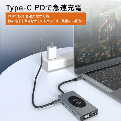 ワイヤレス充電 13in1 USB-Cハブ TRD