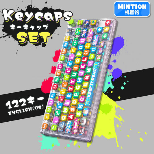CREATIVE UNIVERS 122 Key Keycap Gaming Keycap PBT Sublimation Printing for Mechanical Keyboard Original Theme English Layout TRD